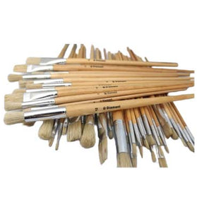 Art Brush - Flat and Round Head , Long Handle, Diamant