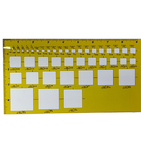 Square Template T-1205- 42 Openings, Orange Color, High-Quality Flexible PVC