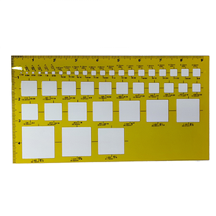 Square Template T-1205- 42 Openings, Orange Color, High-Quality Flexible PVC