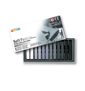 Mungyo Charcoal Tone Soft Pastels 12 Pieces , MP-12C