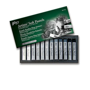 Mungyo Graytone Gallery Professional Soft Pastel-12 Pieces , MPV-12G