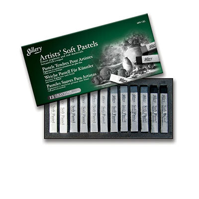 Mungyo Graytone Gallery Professional Soft Pastel-12 Pieces , MPV-12G