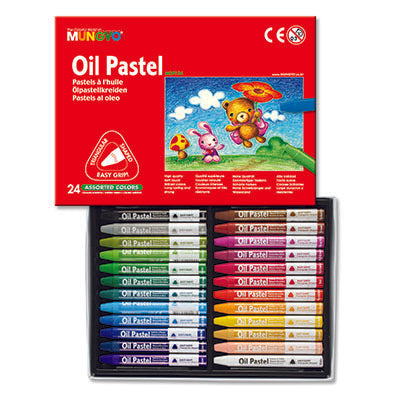 Mungyo Triangular Shaped Oil Pastel - 24 Colors , MOPT-24