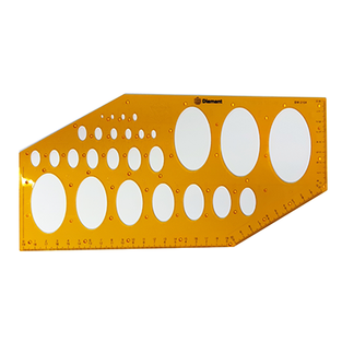 Ellipse Template - 27 Holes , Diamant DM-2104